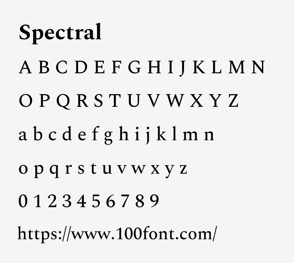 【Spectral】一款适用于屏幕显示的免费英文衬线字体