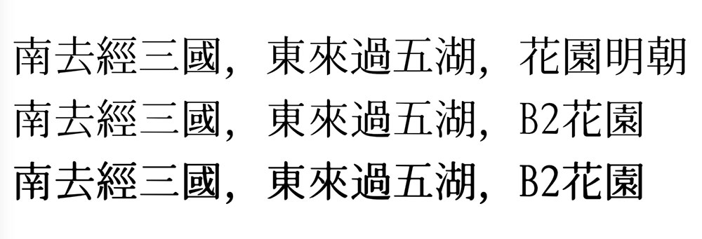 【B2花园】有墨晕效果的花园明朝体