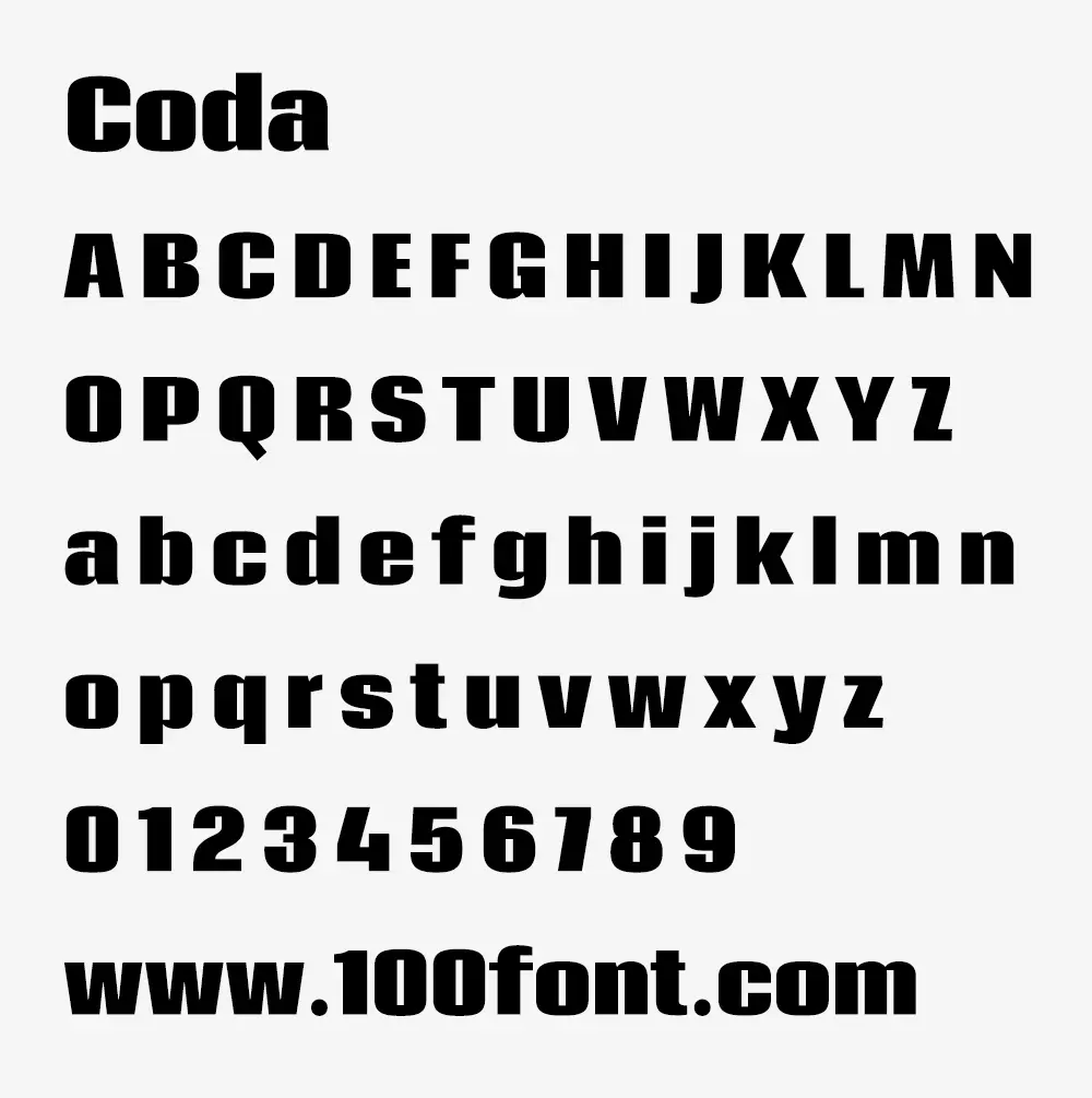 【Coda】粗犷的手写风格无衬线英文字体