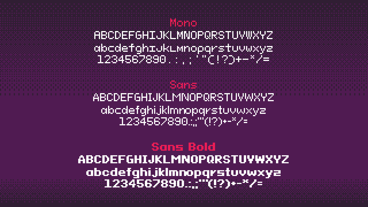 【Pixeloid】一款免费英文字体,包含3种样式,和840个字形