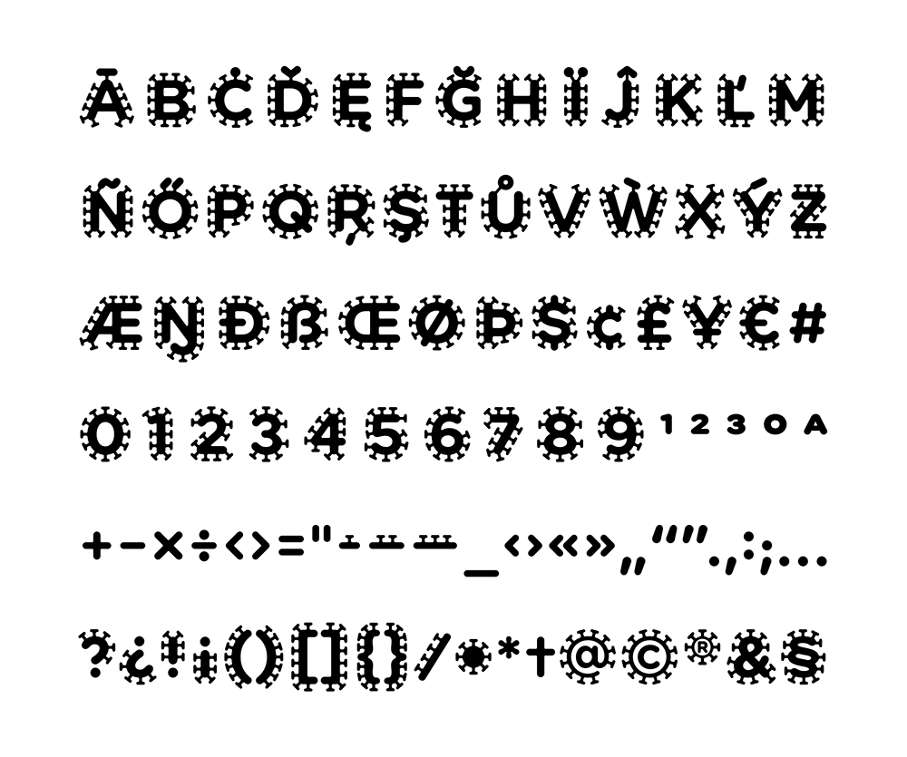 【COVID Infected】适用于病毒感染、疫情等场景的英文字体