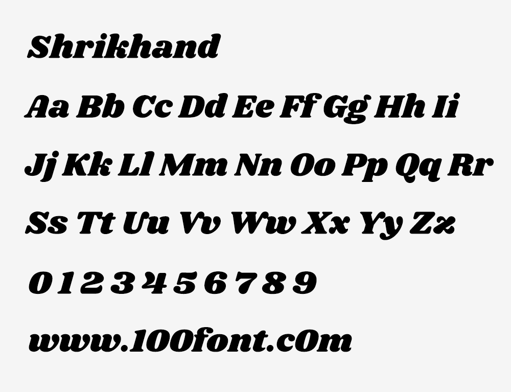 【Shrikhand】一款充满活力的英文手绘字体