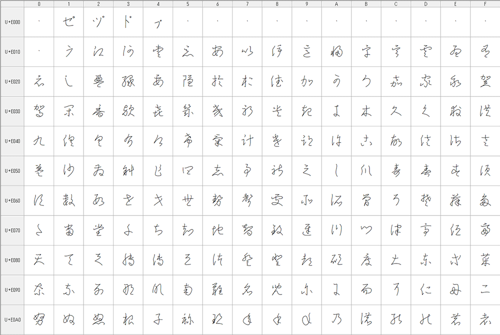 【ゆずの木楷書・かな改め】一款日系硬笔手写楷书字体