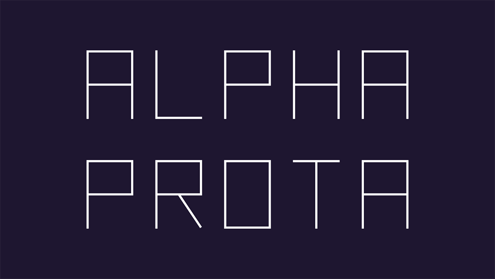 【Alpha Prota】CC0协议免费商用英文字体,含 53 个字形