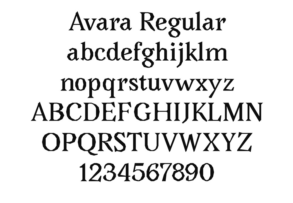 【Avara】一个免费的过渡衬线无曲线英文字体