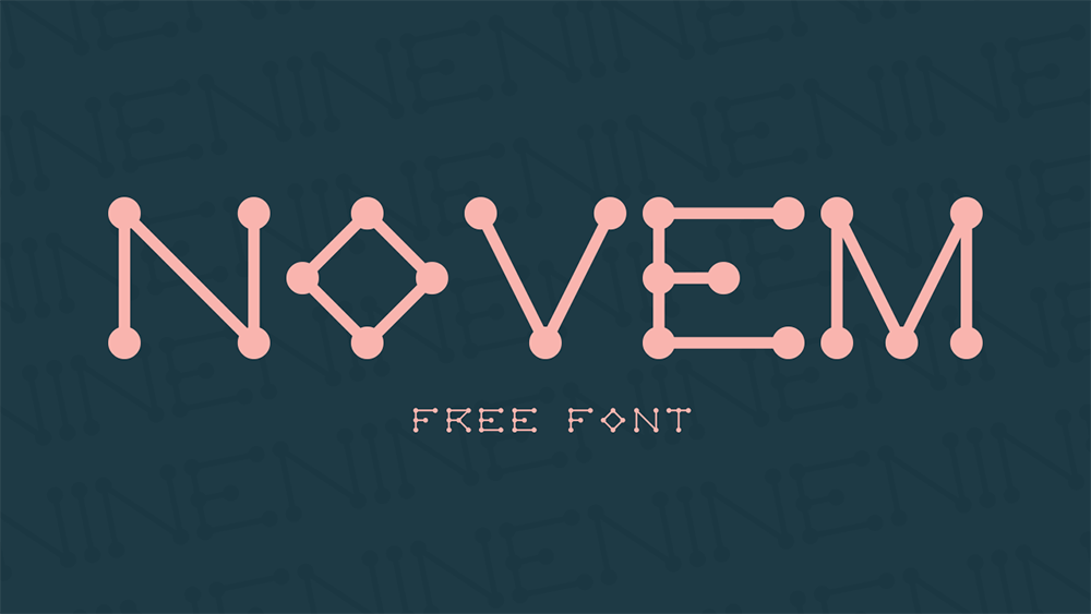 【Novem】免费英文字体,含568个字形,支持 38 种语言