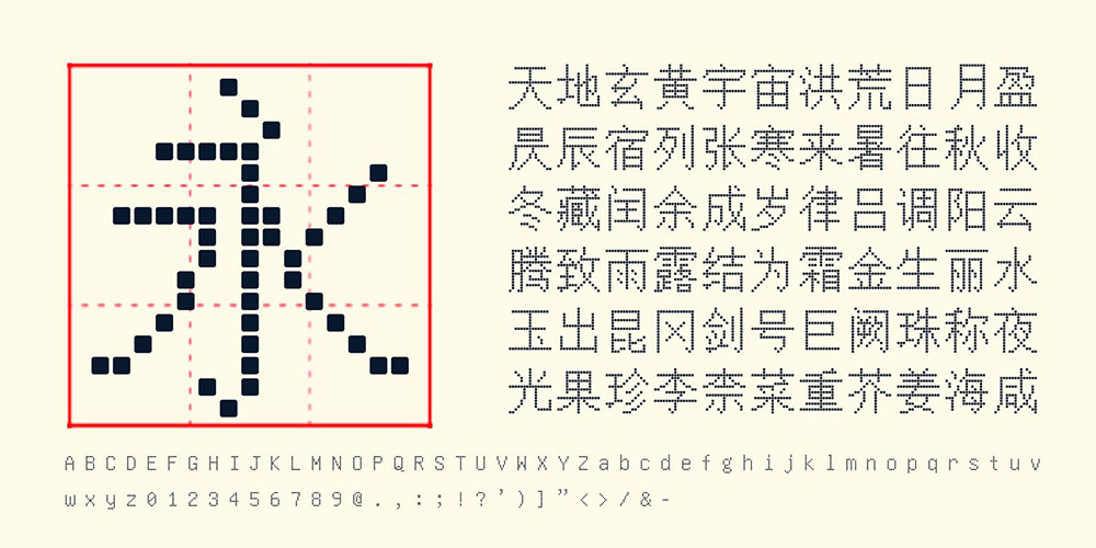 【金字社统方体】Unifont衍生字体,JY-MCU点阵显示屏形状