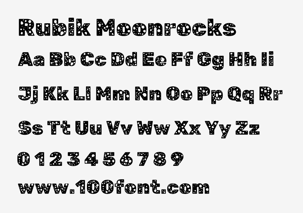 【Rubik Moonrocks】基于谷歌字体魔方原始脚本生成的字体
