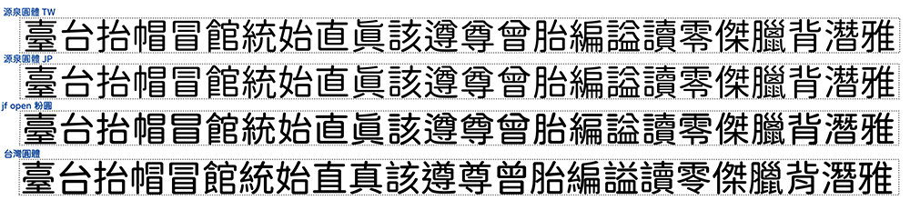 【台湾圆体】基于思源黑体与小杉圆体的圆体字体