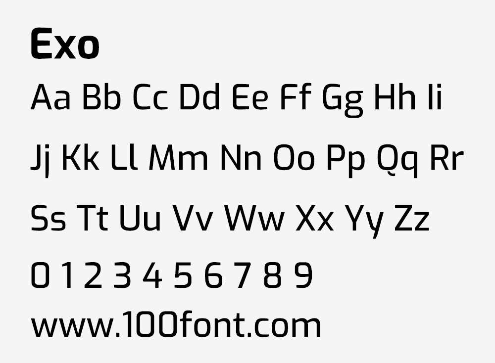 【Exo】一款优雅的充满科技未来感的当代几何无衬线字体