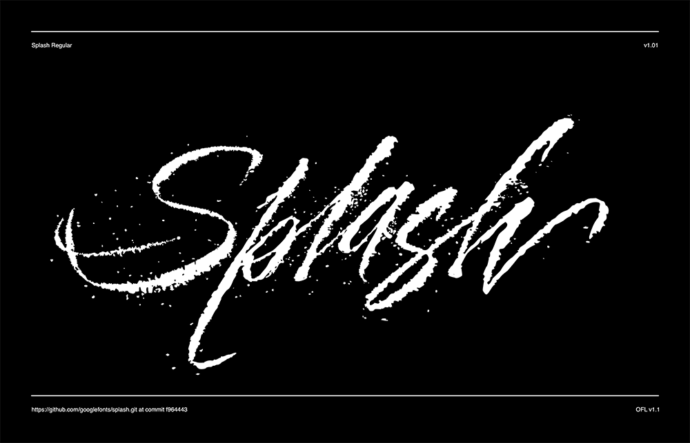 【Splash】灵感来自墨水飞溅的免费英文字体