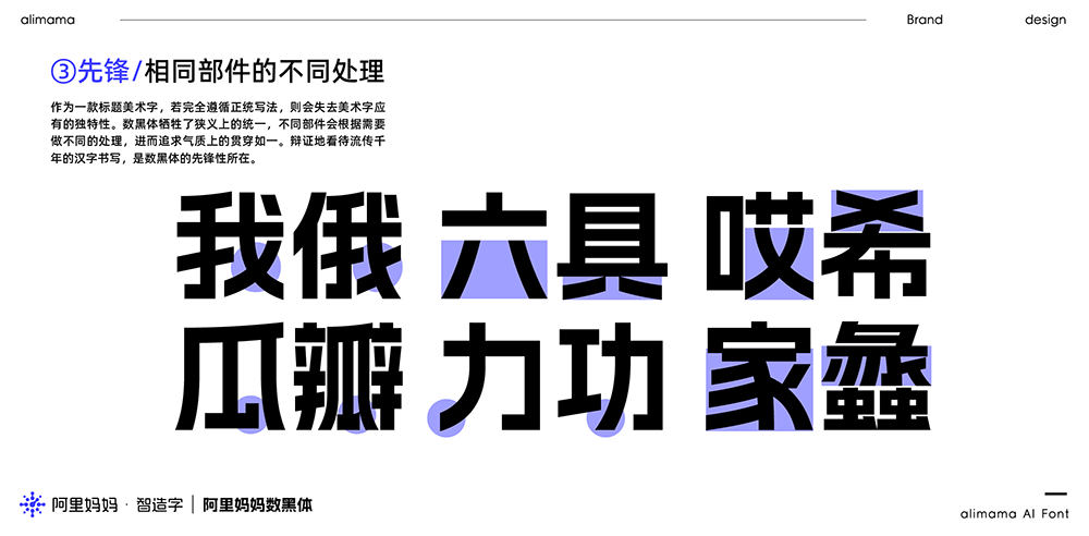 【阿里妈妈数黑体】阿里妈妈智造字自产自研第一款AI字体