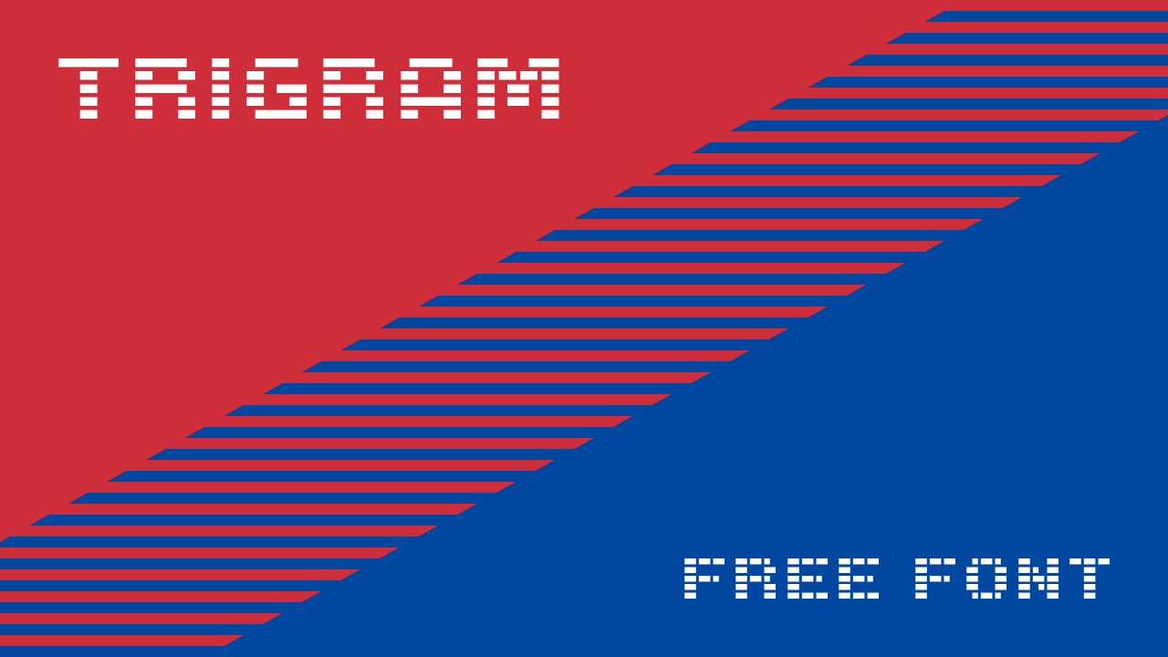 【Trigram】免费英文字体,包含2种样式和 666 个字形