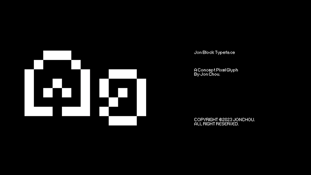 【Jon Block】一款实验性8×8 像素西文字体