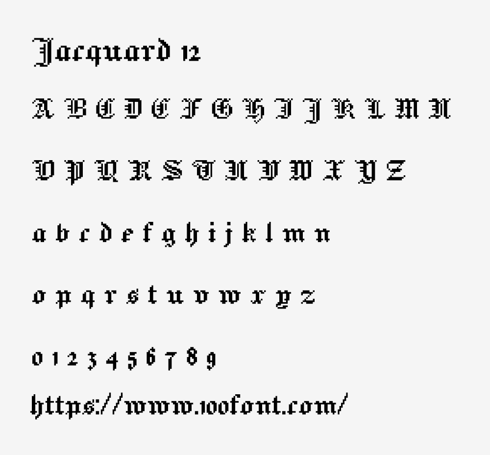 【Jacquard】来源维多利亚时期的针织复兴字体