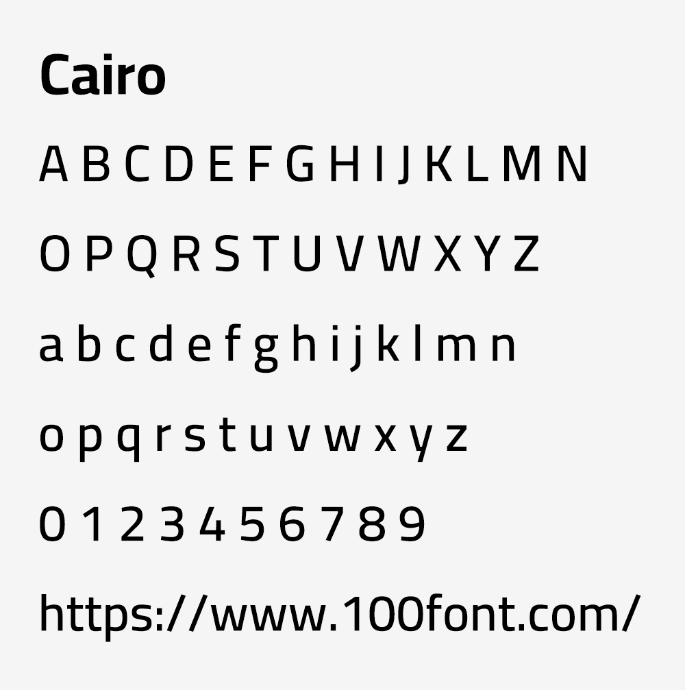 【Cairo】一种现代阿拉伯语和拉丁字体家族