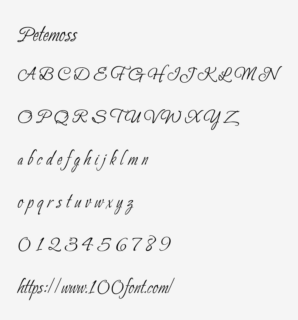 【Petemoss】兼具书写韵味的半手写风格字体
