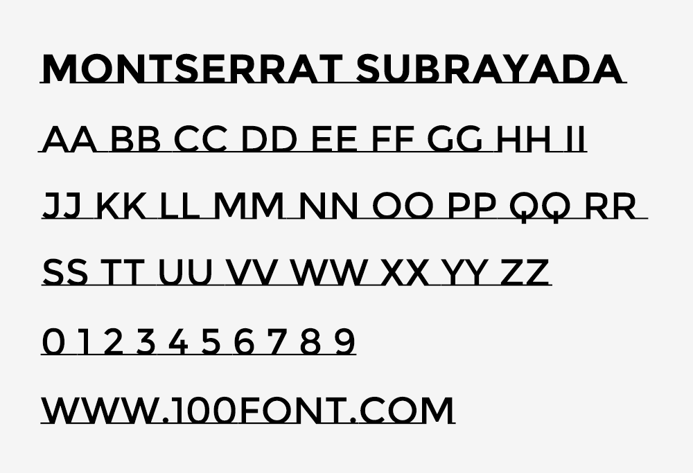 【Montserrat Subrayada】灵感来之社区的旧海报和标志