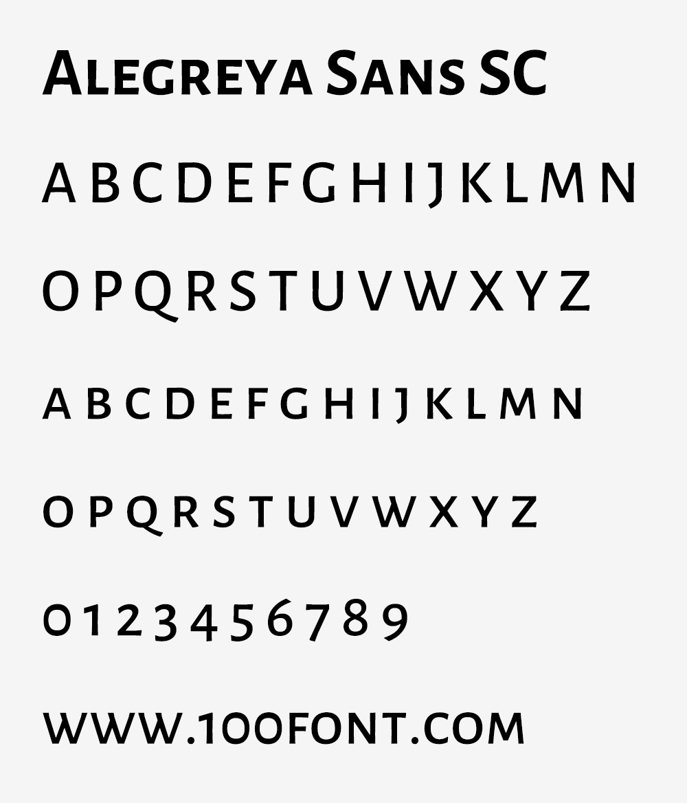 【Alegreya Sans】一款蕴含书写风格的人文主义无衬线字体
