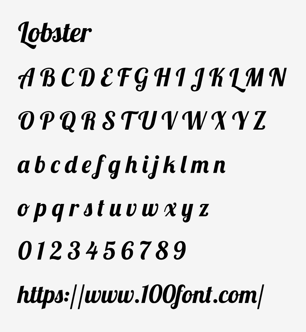 【Lobster】既现代又带点复古感的手写风格英文字体