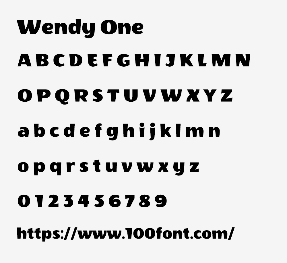 【Wendy One】灵感来自文具标志的免费英文字体