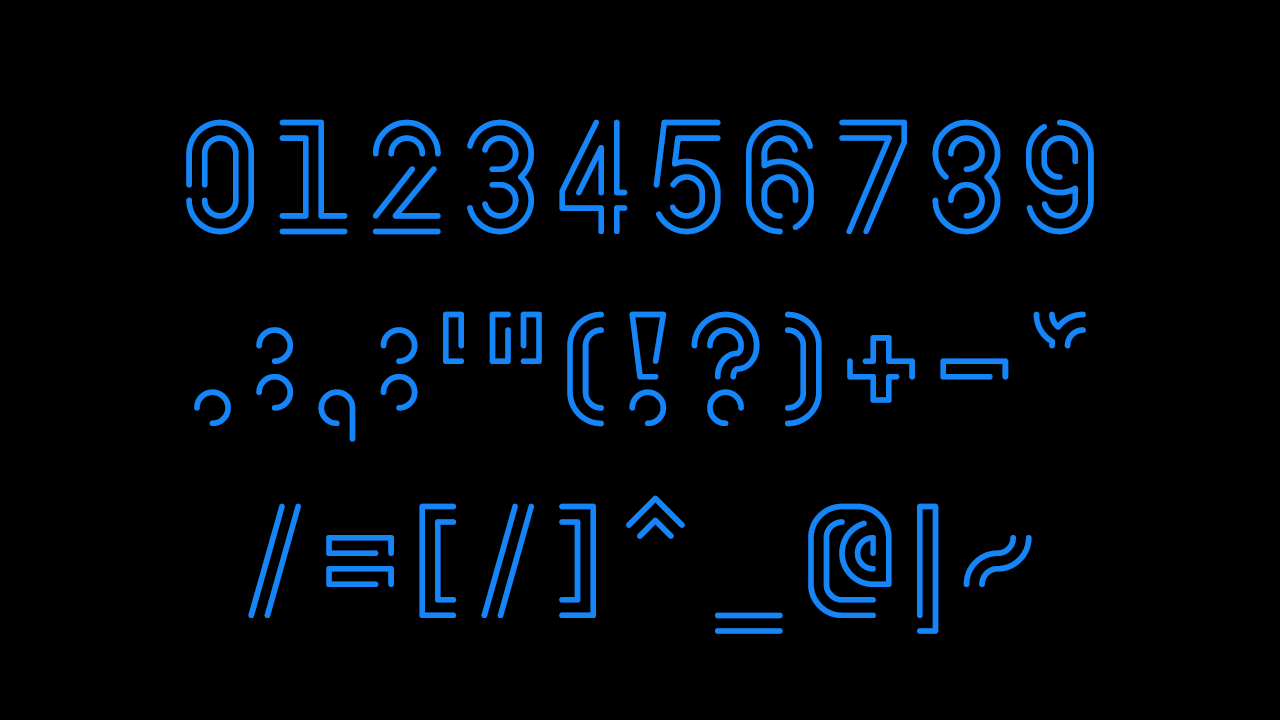 【Neon Sans】一种适合配合发光效果的英文装饰字体
