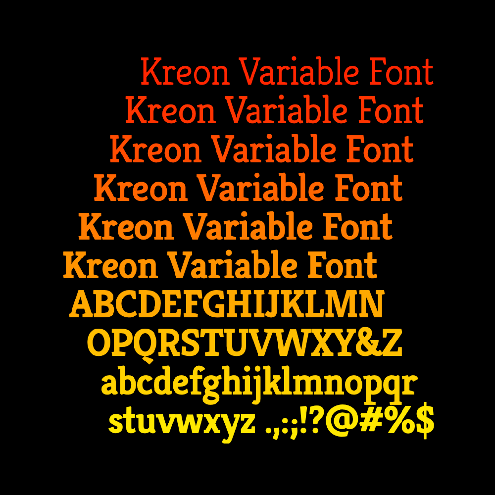 【Kreon】专为杂志和新闻网站的文本排版设计的英文字体