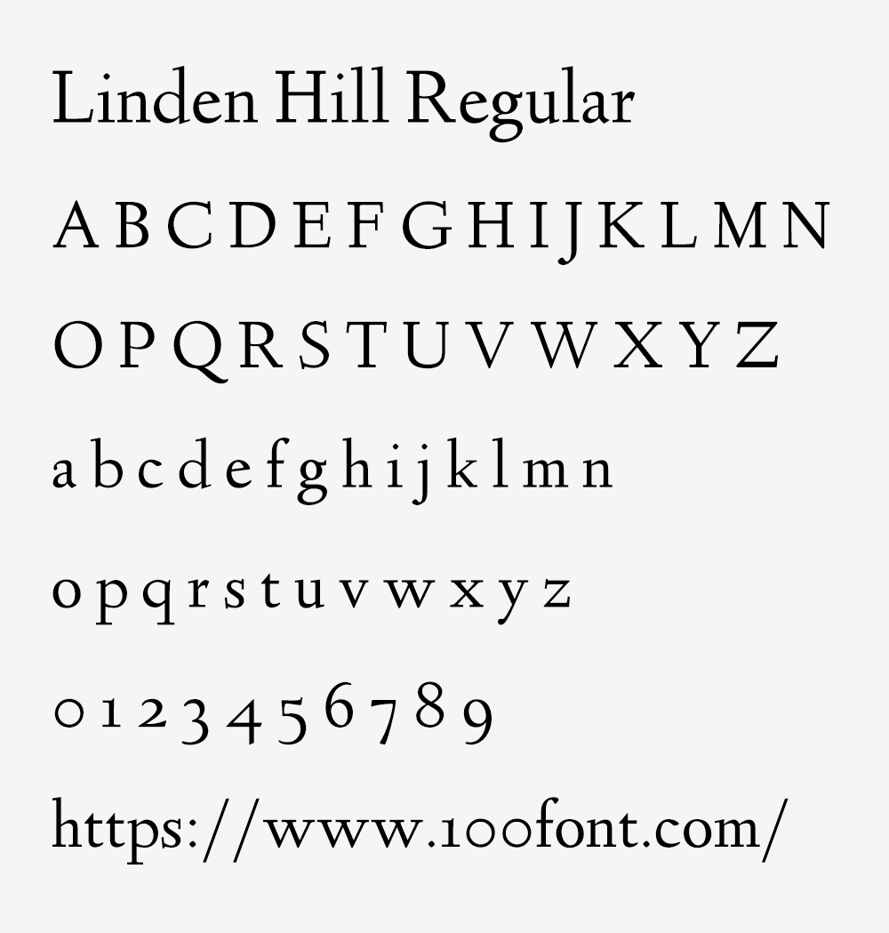 【Linden Hill】Deepdene字体的数字复刻版