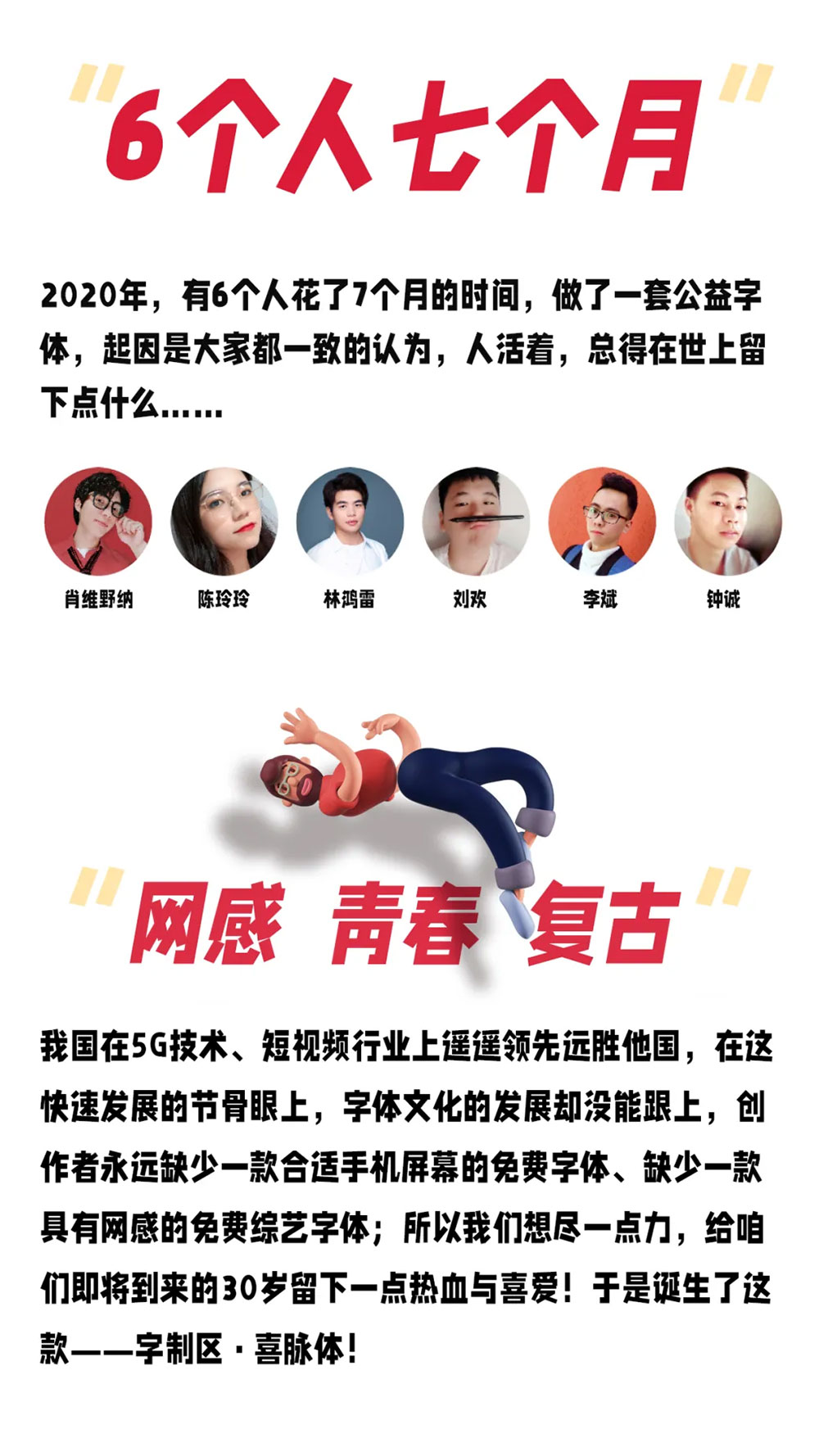 【字制区喜脉体】复古、文艺、字型偏瘦长的网感字体!