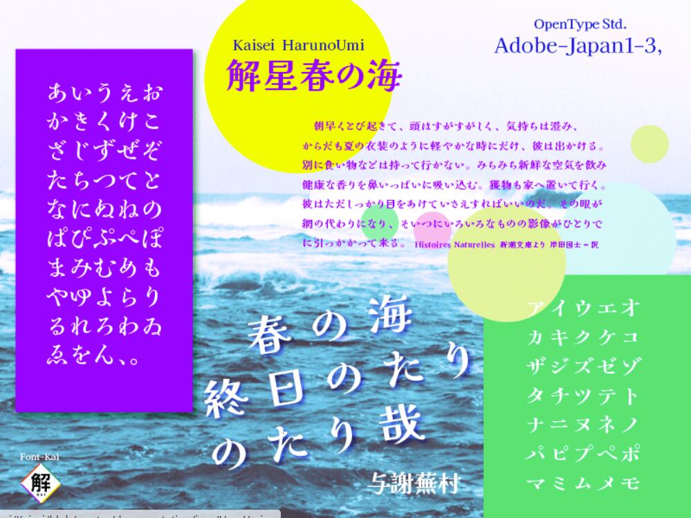【解星系列字体】比传统明朝风格更粗,电子媒体可读性更佳