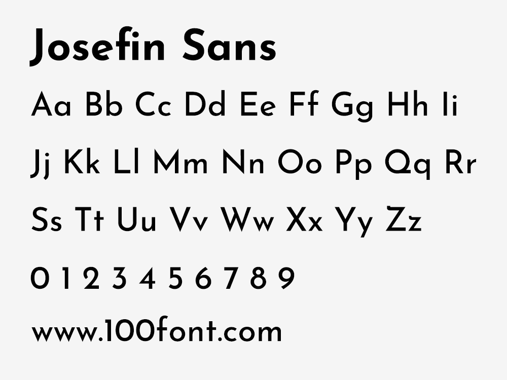 【Josefin Sans】一款优雅和复古的几何无衬线字体