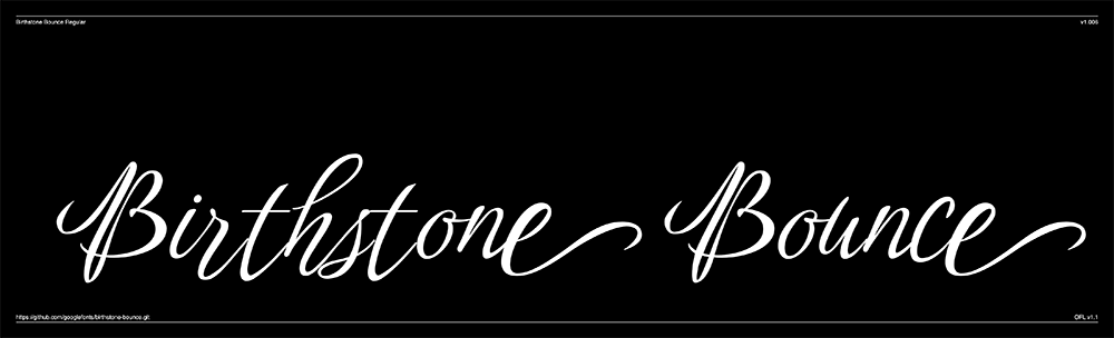【Birthstone Bounce】优雅而活泼的手写风格英文字体