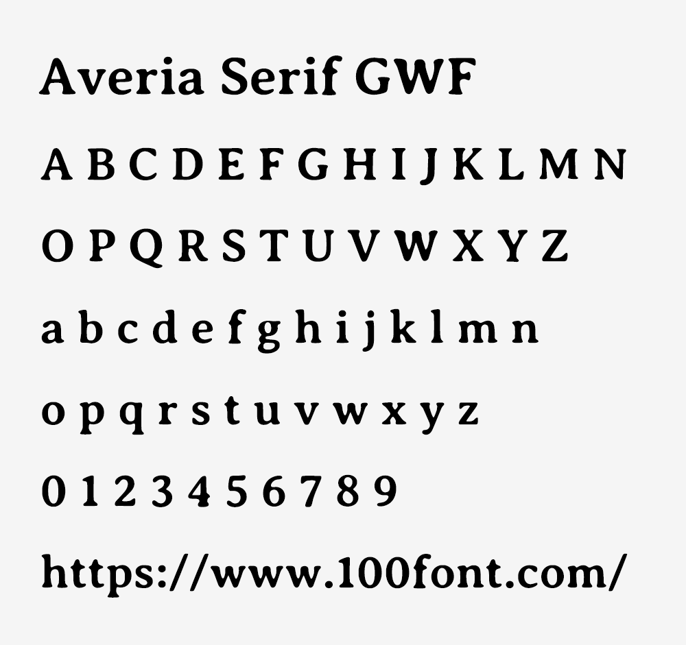 【Averia Serif】兼具古典衬线风格和手工艺感的衬线字体