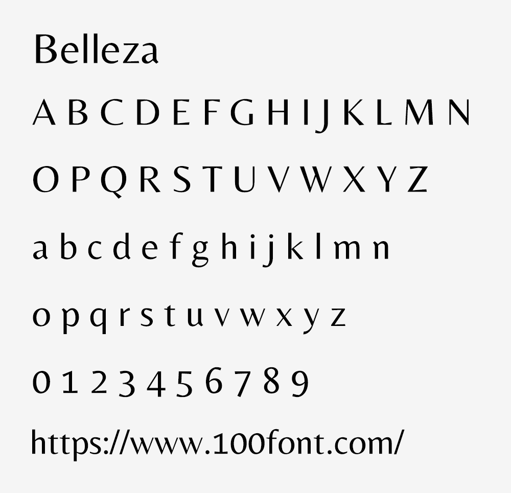 【Belleza】灵感来自时尚界的人文主义无衬线字体