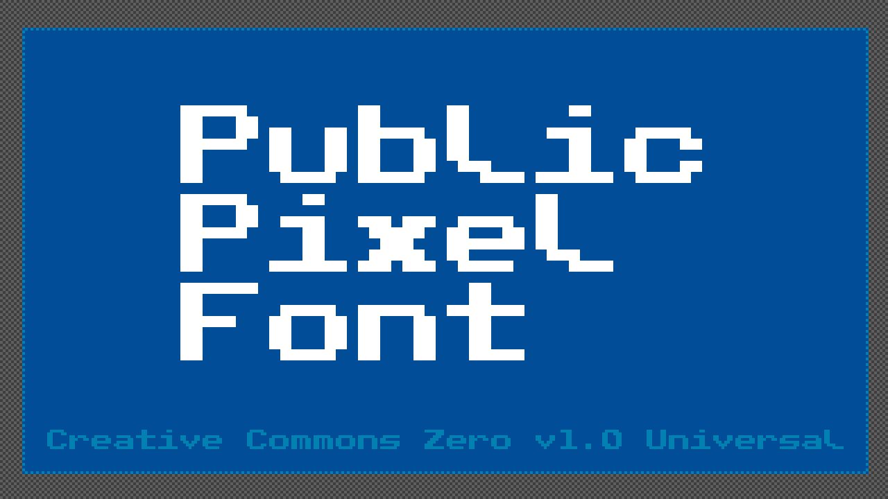 【Public Pixel】使用等宽的8x8网格设计,含1010 个字形