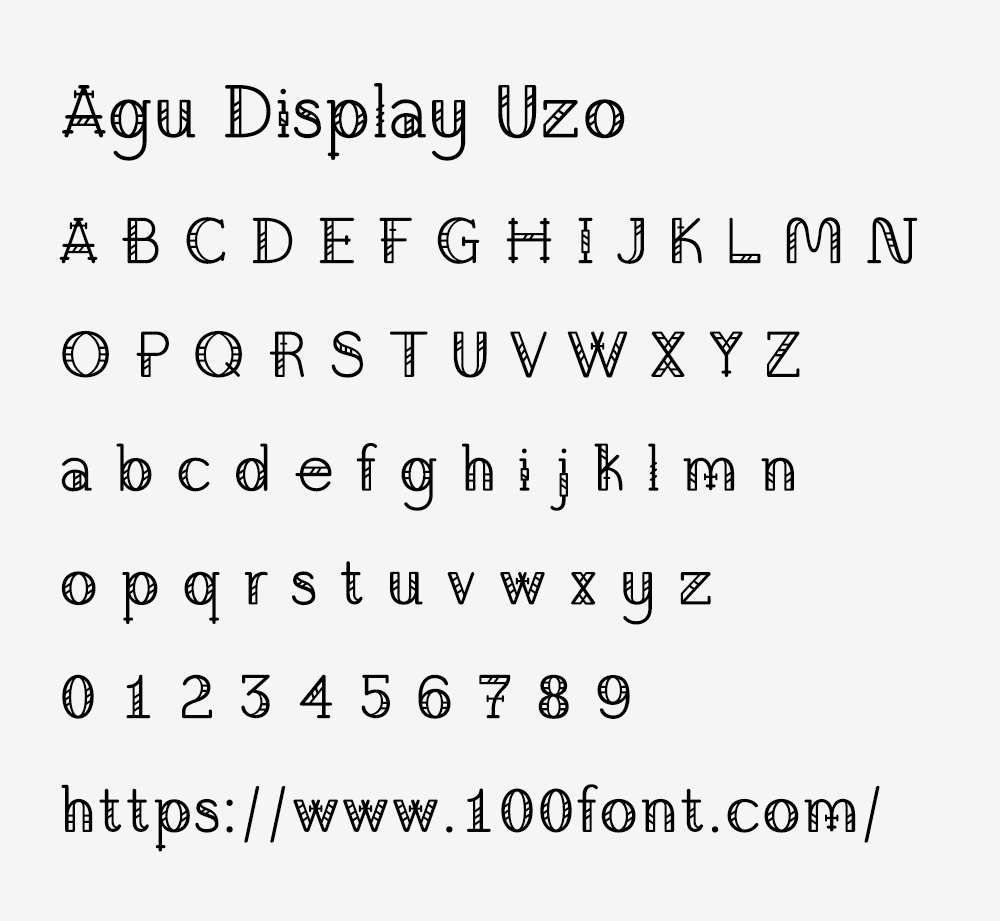 【Agu Display】古老而神秘的象形文字风格的英文字体