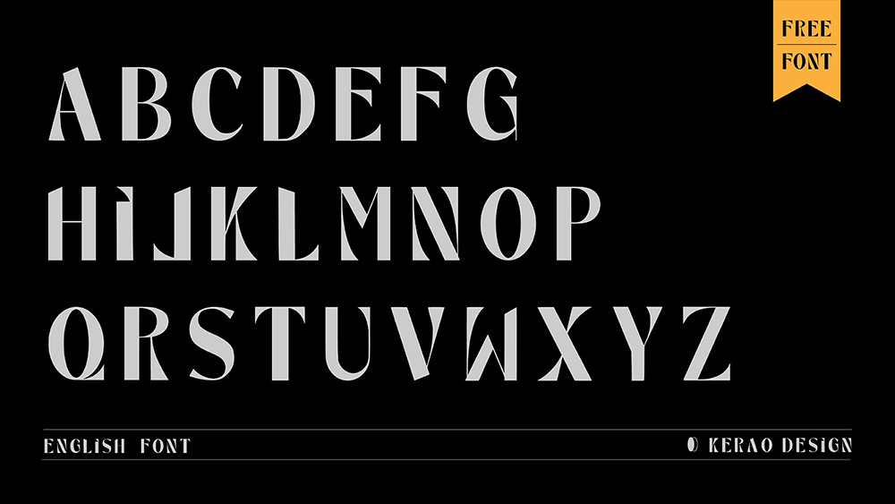 【Kerao】只有26个字母和少量符号的免费英文字体