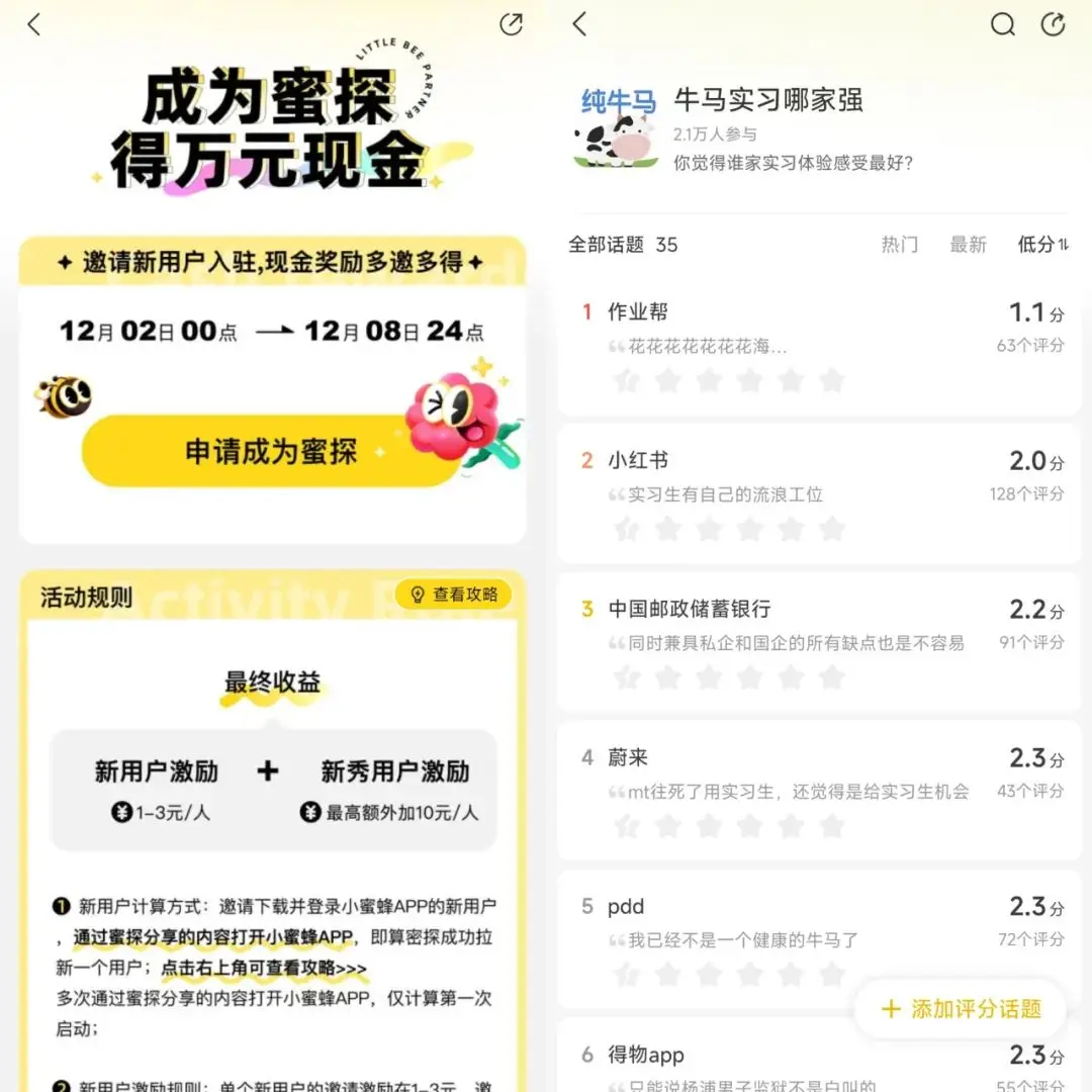 小红书弃子,逐梦网易小蜜蜂