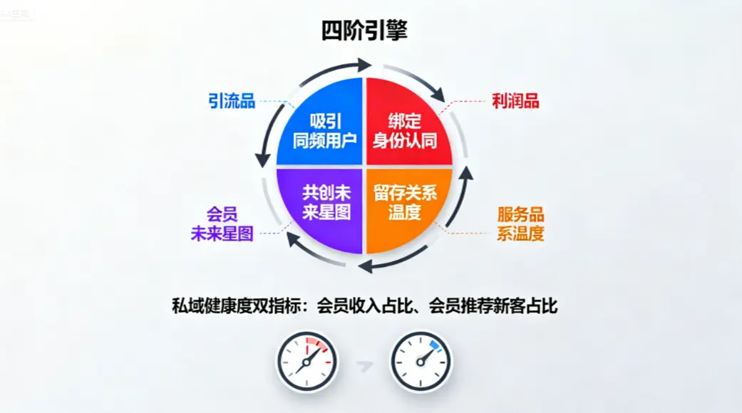 私域增长的四阶引擎:在流量荒野中,为你的人建立一座星辰灯塔
