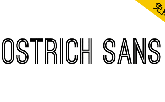 【Ostrich Sans】线条修长的华丽的现代无衬线字体