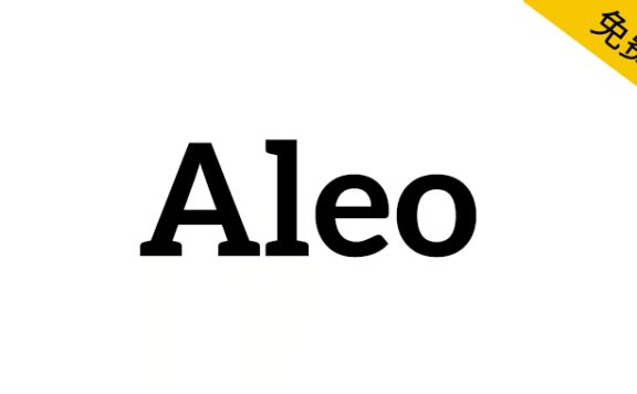 【Aleo】具有半圆形细节的粗衬线体免费英文体
