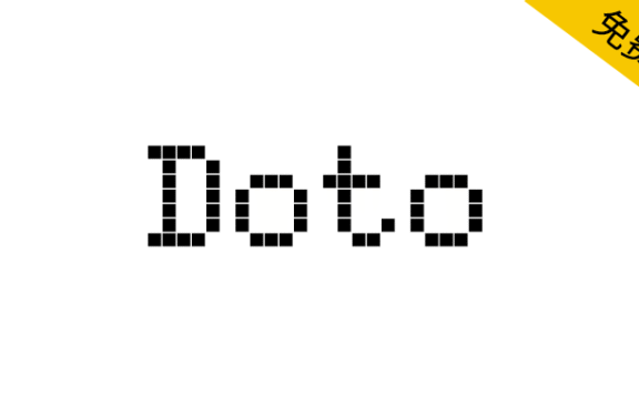 【Doto】开源、可变、等宽且几何化的英文像素字体